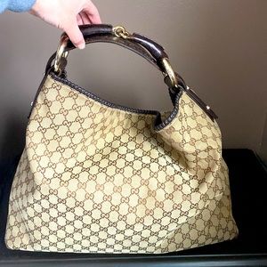 Gucci Horsebit Hobo GG Canvas